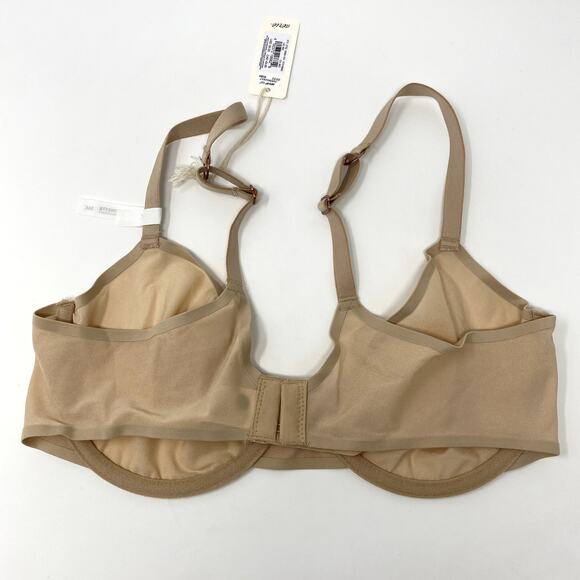 NEW Aerie Smoothez Sand Beige Mesh Unlined Wired Balconette Bra 36C - Picture 3 of 3